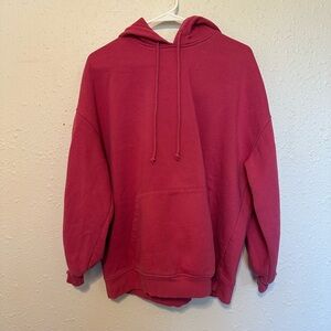 Women’s Pink Oversized Worn In Hoodie Sweatshirt